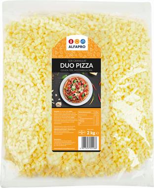 Ser Duo Pizza (Gouda 70%/ Mozzarella 30%) worek 2kg - ALFAPRO